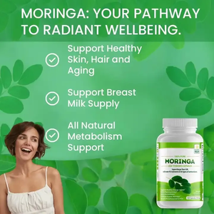 Venda quente OEM/ODM Private Label Orgânico Atacado A Granel <span class=keywords><strong>Moringa</strong></span> Folha Extract Capsule 100% Pure <span class=keywords><strong>Moringa</strong></span> Folha Capsule - Product Image 5
