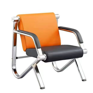 Banc moderne de haute qualité, personnalisé, stable, durable, avec structure métallique et assise en cuir, pour aéroport, bureau, salle d'attente, salon. - Product Image 5