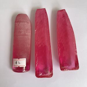 # พลอยคอรันดัมสีชมพูสังเคราะห์ 2 เม็ด แบบหยาบยังไม่ได้เจียระไน - Product Image 5