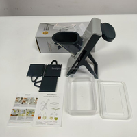 Trancheuse Salade Alimentaire Manuelle Multifonctionnelle Professionnelle Hachoir à Légumes avec Lames en Acier Inoxydable