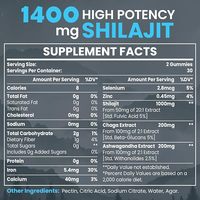 Complément alimentaire en gommes de Shilajit végétalien OEM ODM avec Chaga et Ashwagandha, 100% Acide Fulvique Pur, Sans Sucre, pour Hommes et Femmes, Soutien Énergétique