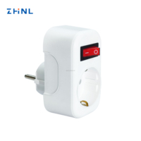 Nouvel adaptateur universel de prise UE à 2 broches (prise française/allemande) 16A 250V avec interrupteur de sécurité pour prises électriques UE
