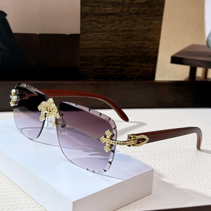 <span class=keywords><strong>Gafas</strong></span> de Sol de Moda con Logotipo Personalizado, Marca de Lujo, con Diamantes, <span class=keywords><strong>para</strong></span> <span class=keywords><strong>Hombre</strong></span> y Mujer, Estilo Hip Hop, Brillantes, con Circonitas - Product Image 5