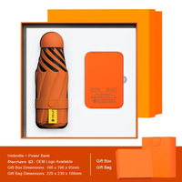 Ensemble cadeau promotionnel électronique : parapluie avec batterie externe, ensemble cadeau d'entreprise, cadeaux de mariage, articles cadeaux