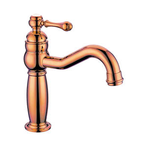 Antique European Style Single Hole Brass Basin Faucet Titanium Gold Rose Gold Basin Mixer Water Tap - Product Image 2