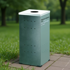 Papelera Quadrata in Acciaio Inox 2210 G per Rifiuti - Product Image 3