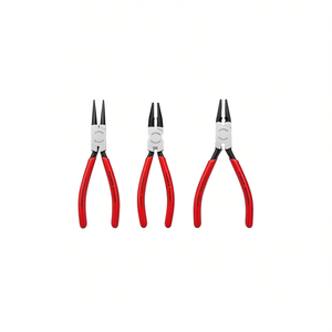 Jeu de 4 pinces à circlips avec poignées rouges pour travaux de précision - Product Image 1