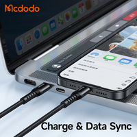 Mcdodo 564-Câble de données de charge rapide, charge PD, 0.2m/1m, en nylon, métal durable, pour ordinateurs portables, tablettes et téléphones, 60W