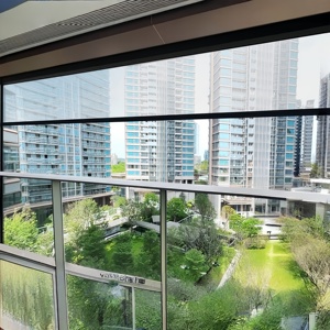 High Quality Built-In Metal Electric Plain Dreamy Vertical Blinds Fireproof UV Blocking 100% Blackout <strong>Octagonal</strong> <strong>Windows</strong> Factory - Product Image 6