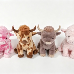 Mochila de Peluche Personalizada con Diseño de Vaca Highland, con Puntos y Peluda, Rellena de Algodón PP, Tamaño 51-99cm - Product Image 1