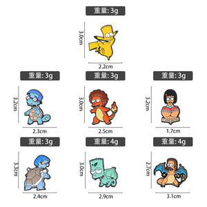 เข็มกลัดโลหะสำหรับเด็กผู้ชายลายการ์ตูนพินสำหรับใส่เสื้อผ้า - Product Image 4