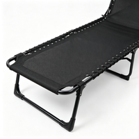 Chaise longue de patio en métal moderne, design nouveau, hauteur réglable, cadre en métal, portable, pliable, surdimensionnée, chaise longue de plage