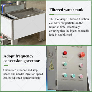 Flavor Small Commercial Food Automatic Chicken Fish Saline Injecting Inject Meat Meat Brine Injector <b>Machine</b> - Product Image 3
