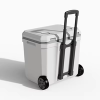 Refroidisseur de rétention de glace de moulage par injection de stockage portable 38QT avec roues