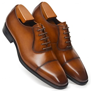 Chaussures habillées homme printemps-été à trois œillets, bout carré, à lacets, style coréen, tendance, confortables et respirantes en cuir - Product Image 3