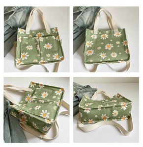 Wholesale New Cute Pattern Corduroy Ladies Tote Bag Multi Pockets Detachable Strap Daily Shopping Crossbody <b>Handbag</b> - Product Image 4