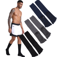 Chaussettes de sport professionnelles pour hommes, en coton, longues, mi-longues, Pilates, Yoga, printemps, cinq doigts