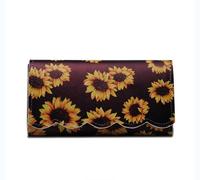 Dompet Wanita Kulit 100 Pcs yang Dapat Disesuaikan, Tempat Ponsel, Tas Selempang, Dompet Kartu Kredit Panjang Tipis, Dompet Koin Minimalis Lucu