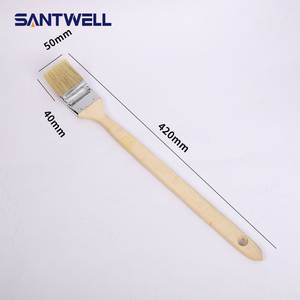 Pinceau à <span class=keywords><strong>peinture</strong></span> angulaire à poils de porc et filament mélangés, manche long pour une application de revêtement lisse, poils mélangés coniques angulaires - Product Image 5