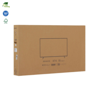 Boîte en carton ondulé robuste et écologique, recyclable, résistante à la compression, avec gaufrage pour l'empilage de panneaux TV en mer