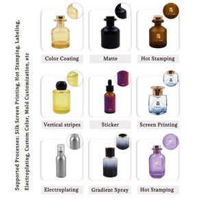 Custom Design 30ml 50ml Glass Empty Round Reed Diffuser <b>Bottle</b> purple <b>Red</b> Luxury Hotel Room Refillable Diffuser <b>Bottle</b> - Product Image 5