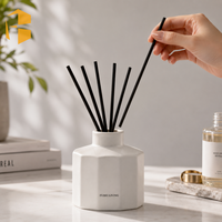 FUBEI LIVING Décoration d'intérieur, ensemble cadeau de luxe minimaliste, diffuseur de parfum en céramique octogonal et pot de bougie parfumée