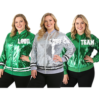 Personnalisé 2025 nouveauté noir vert Philadelphie Gear jeu jour Fans peau de mouton coupe-vent imperméable moto Sequin vestes