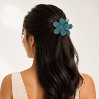 Lot de pinces à cheveux mates grandes tailles pour femmes, motif floral mignon, barrettes carrées pour cheveux épais ou fins, accessoires capillaires