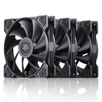Ventilador para Caja de PC SNOWMAN XF120 de 120 mm, Negro, Sin LED, 1000 RPM, Molex 4 Pines, Conexión en Cadena, 12 V CC, Bajo Costo, Venta al Por Mayor