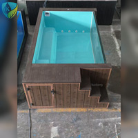 Piscine hors sol rectangulaire autoportante avec spa et bain à remous pour villa et jardin