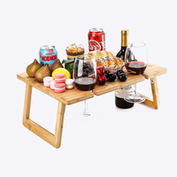 Table portable pliante en bois personnalisée multifonctionnelle Tables en bois et caoutchouc pour pique-nique en plein air, camping