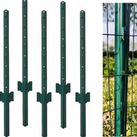 Poteaux de clôture en U sans creuser, piquets de clôture robustes en acier vert pour grillage à poules, bordures de jardin et clôtures agricoles