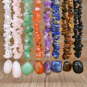 SC venta al por mayor Vintage Piedra Natural <span class=keywords><strong>collar</strong></span> amatista Jet piedra <span class=keywords><strong>collar</strong></span> moda colorido geométrico ágata cristal colgante <span class=keywords><strong>collar</strong></span> - Product Image 1