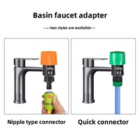 Adaptateur universel en plastique pour tuyau de mélangeur de cuisine domestique à usage agricole, diamètre 1/2'', haute pression, orange