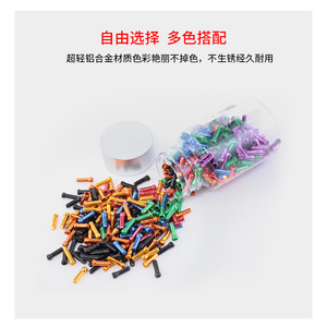 Tapas de Cable de Aleación de Aluminio Bolany Rojas para Cables de Freno y Cambio de Bicicleta, Hechas en China, Opciones Multicolor - Product Image 4