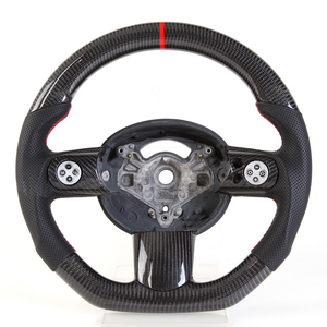 Volante de Carreras de Fibra de Carbono para Auto, para BMW <span class=keywords><strong>Mini</strong></span> Cooper S R56 R61 <span class=keywords><strong>GP</strong></span> Coupe, Volante de Fondo Plano de Fibra de Carbono - Product Image 1