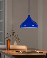 Nordique Simple Macaron Couleur Lustres LED Lampe Suspendue Multicolore Cuisine Café Tête Unique Pendentif Lumière