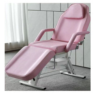 Table de massage pliable portable violette 186 cm avec trou pour le visage et poignée de transport, lit de massage réglable en hauteur pour salon et spa