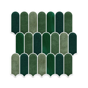 CS Crystal Drop 3D facile à installer auto-adhésif vert émeraude cuisine papier peint autocollant mural étanche - Product Image 1