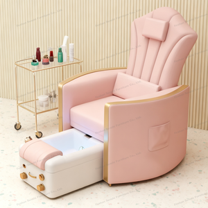 Fauteuil de manucure moderne Safo rose pour pédicure Fauteuil de massage des pieds avec pompe pour spa sans canalisation Mobilier de salon de beauté - Product Image 4