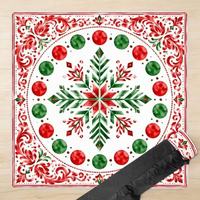 Tapete de Lujo para Mesa de Mahjong Estilo Americano, Portátil, con Diseño de Leopardo, Superficie de Neopreno de 33 Pulgadas, Borde Cosido de 3mm, Impermeable