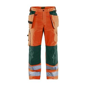 BLAKLADER - 156518115349C62 Ventilated <b>Hi</b>-<b>Vis</b> trousers <b>Orange</b>/Green - EAN 7330509571682 <b>HI</b>-<b>VIS</b> WORKWEAR - Product Image 1