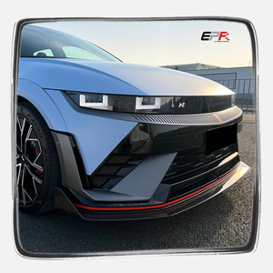 Lame de séparation de pare-chocs avant en carbone sec de qualité course, 3 pièces, pour kit carrosserie sport aérodynamique Ioniq 5N 22-25 - Product Image 1