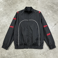 Survêtement en polyester pour homme, fermeture éclair, col montant, respirant, logo brodé 3D, style streetwear, tailles adultes
