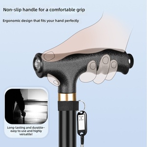 Bastone da Passeggio in Lega di Alluminio Chao Yi per Anziani, Antiscivolo, Anticaduta, Leggero, Design a Quattro Gambe con Altezza Regolabile - Product Image 4