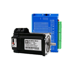 Moteur pas à pas à boucle fermée 57 mm avec driver, couple 5,0 Nm, CC 24 V, diamètre d'arbre 5,0 mm, type hybride pour contrôle de précision - Product Image 1