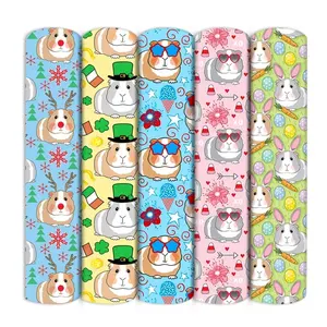Guinea Pig Printed 100% Pure Cotton Fabric 50x145cm for Tissue Sewing Quilting Fabric Needlework Material DIY Handmade 34865