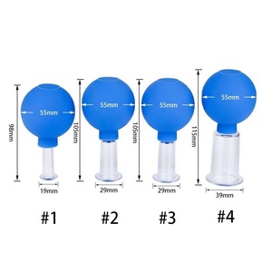 Xe Beauty meilleur prix 4 pièces ensemble de ventouses pour le <span class=keywords><strong>visage</strong></span> en verre <span class=keywords><strong>visage</strong></span> Guasha élimination des rides chinois verre sous vide ventouses thérapie tasses - Product Image 1