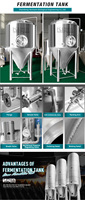 Équipement de Fermentation de Bière Personnalisable 2000l, Cuve de Fermentation Conique en Acier Inoxydable pour Bière