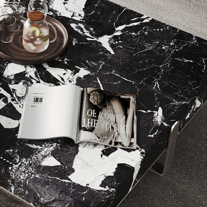 Hiện đại đơn giản đá Nordic Bàn cà phê hiện đại đá cẩm thạch hàng đầu chuyển đổi làm tổ trung tâm bảng cho phòng khách thiết lập nhà - Product Image 6